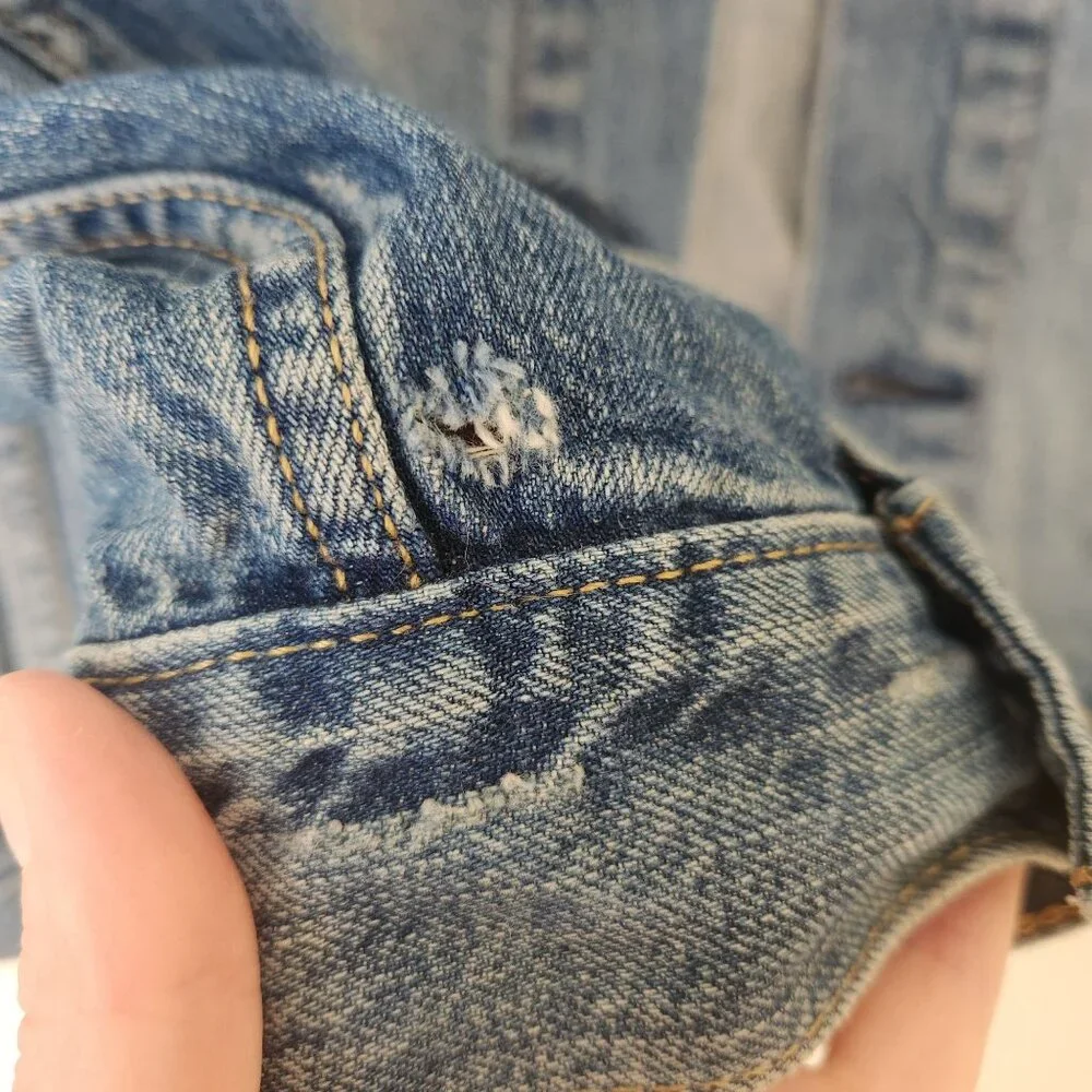 Retro Levi's Strauss Blue Denim Jacket CA00342 Trucker Casual Unisex Large - Picture 10 of 15